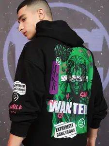 HIGHLANDER Men Joker Printed Hooded Hooded Oversized Pullover Sweatshirt