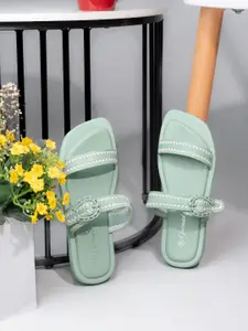 BRISKERS Gromad Classic Charm Printed Open Toe Flats