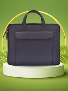 OLIVE MIST Unisex Textured Leather Laptop Sleeve