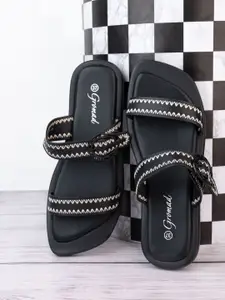 BRISKERS Gromad Classic Charm Printed Open Toe Flats