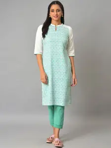 AURELIA Women Printed Sequinned Kurta
