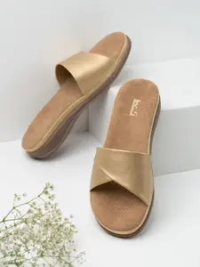 Inc 5 Women Slip On Open Toe Flats