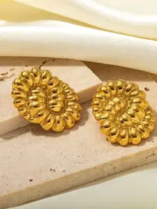 MEENAZ Contemporary Gold-Plated Studs Earrings