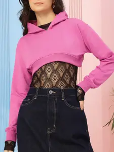 DressBerry Hooded Crop Sweatshirt