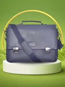 OLIVE MIST Adults Textured Leather Laptop Bag