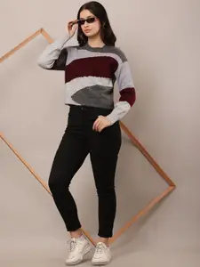 NoBarr Women Colourblocked Pullover