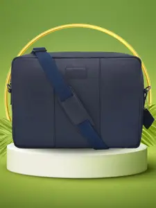 OLIVE MIST Unisex Textured Leather Laptop Bag