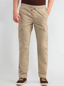 U.S. Polo Assn. Denim Co. Men Classic Cotton Mid-Rise Straight Fit Cargo Trousers