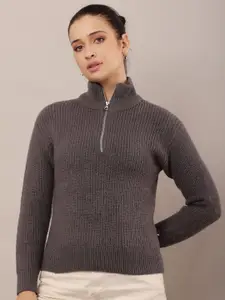 NoBarr Women Woollen Ribbed Pullover Sweaters