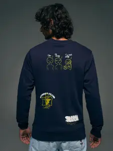 Flying Machine Graphic Printed Long Sleeves Relaxed Fit Sweatshirt