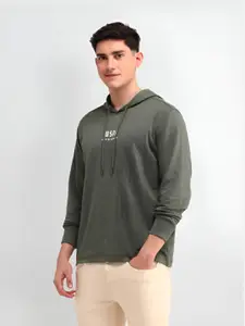 U.S. Polo Assn. Denim Co. Men Brand Logo Printed Hood Cotton T-shirt