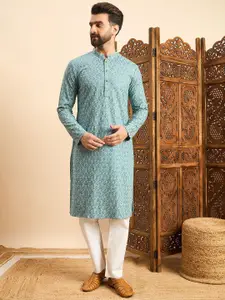 House of Pataudi Embroidered Straight Kurta