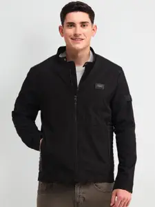 U.S. Polo Assn. Denim Co. Men Brand Logo Colourblocked Bomber Jacket