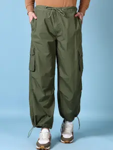 V-Mart Men Mid-Rise Cotton Cargos Trousers