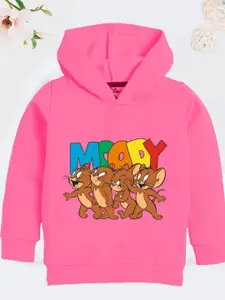 YK Disney Girls Printed Hooded Sweatshirt