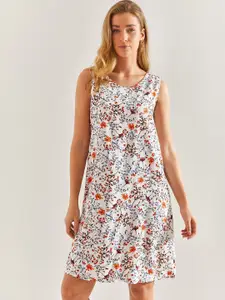 Trendyol Floral Print A-Line Dress