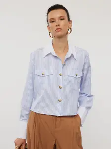 Trendyol Women Opaque Striped Casual Shirt