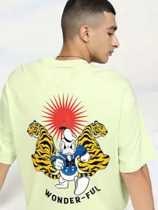 HIGHLANDER Men Donald Duck Printed Drop Shoulder Sleeves Tshirt