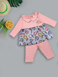Babys Day Girls Printed Top with Leggings