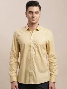 Turtle Men Standard Slim Fit Opaque Printed Formal Shirt