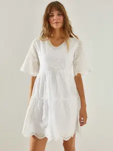 Trendyol Flared Sleeve A-Line Dress