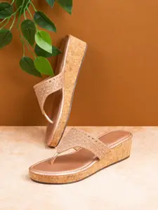Inc 5 Women Embellished Ethnic Wedge Sandals