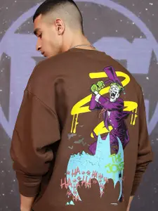 HIGHLANDER Men Warner Bros Joker Printed Oversized Pullover Sweatshirt