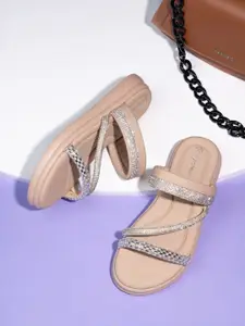 BRISKERS Gromad Ocean Breeze Embellished Open Toe Flats