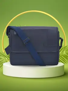 OLIVE MIST Unisex Textured Leather Laptop Bag