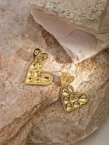 MEENAZ Gold-Plated Contemporary Studs Earrings