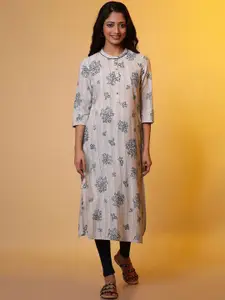 AURELIA Women Floral Printed Thread Work Kurta
