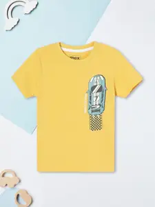 max Boys Graphic Printed Round Neck Cotton T-shirt