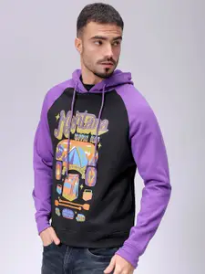 The Indian Garage Co Men Printed Hooded Sweatshirt