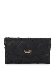 GUESS Women Textured PU Card Holder