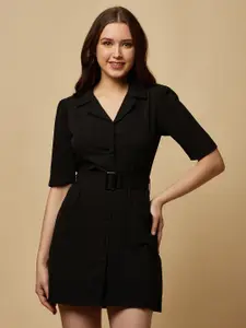 RAASSIO Crepe Shirt Dress