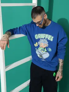 GRIFFEL Men Printed  Round Neck Long Sleeves Sweatshirt
