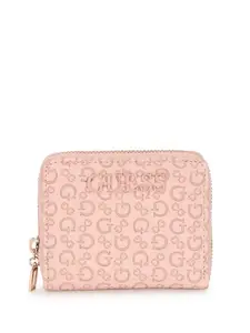 GUESS Women Printed PU Zip Around Wallet