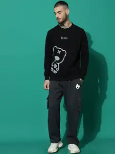 GRIFFEL Men Printed Oversized Tracksuits