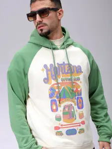 The Indian Garage Co Men Printed Hooded Sweatshirt