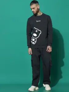 GRIFFEL Men Printed Mid-Rise Tracksuits