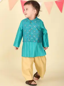 Fabindia Boys Layered Kurta with Trousers