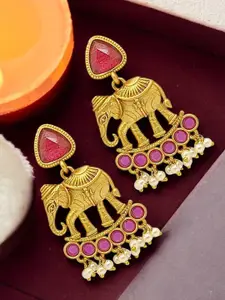 FEMMIBELLA Animal Shaped Drop Earrings