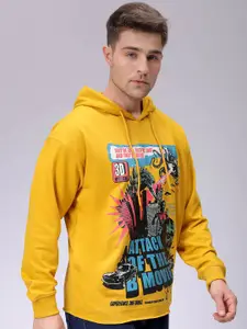 The Indian Garage Co Men Printed Hooded Sweatshirt