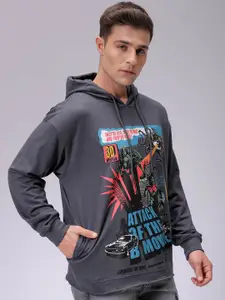 The Indian Garage Co Men Printed Hooded Sweatshirt