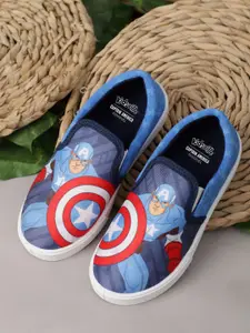 Kids Ville Boys Captain America Printed Casual Canvas Shoes