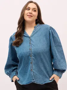 DressBerry Curve Women Classic Opaque Casual Shirt