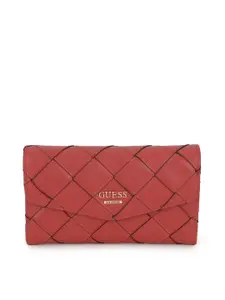 GUESS Women Textured PU Card Holder