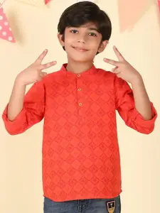 Fabindia Boys Ethnic Motifs Printed Gotta Patti Kurta