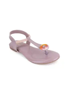 Luxyfeel Women Open Toe T-Strap Flats