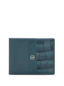 Da Milano Men Textured Leather Two Fold Wallet